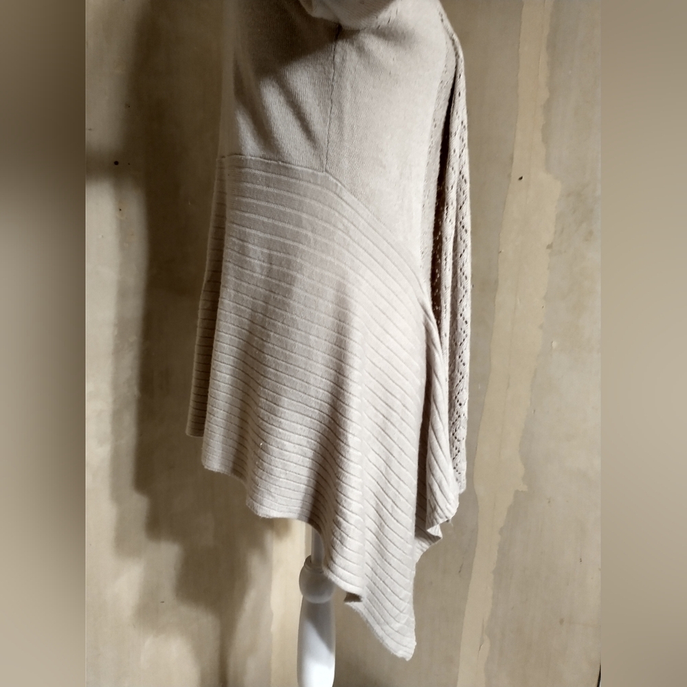Beige Open-Front Sweater - Picture 7 of 12